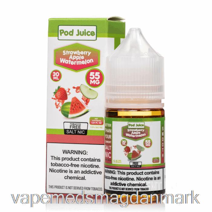 Engangs Vape Danmark Jordbær æble Vandmelon - Bælgjuice - 30ml 35mg